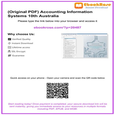 (eBook PDF) Accounting Information Systems 10th Edition by James A ...