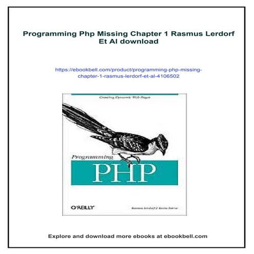 Programming Php Missing Chapter 1 Rasmus Lerdorf Et Al | PDF