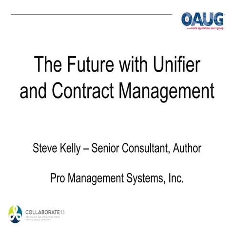 205350 unifier and contract management