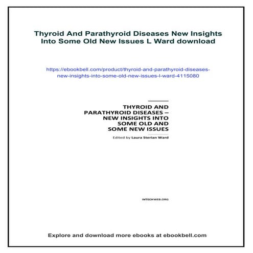 Thyroid And Parathyroid Diseases New Insights Into Some Old New Issues ...