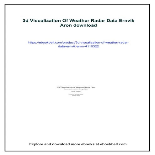 3d Visualization Of Weather Radar Data Ernvik Aron | PDF