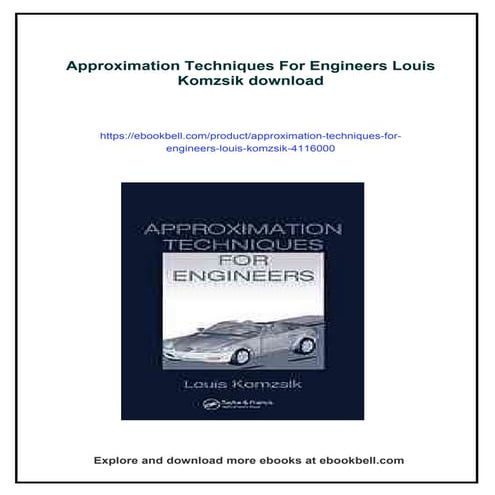 Approximation Techniques For Engineers Louis Komzsik