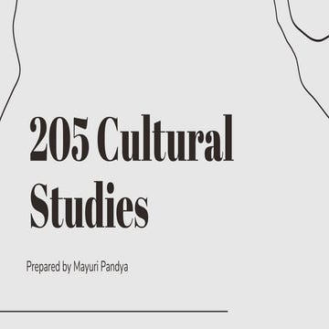 205 Cultural Studies