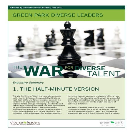 The War For Diverse Talent Executive Summary