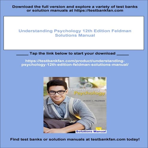 Understanding Psychology 12th Edition Feldman Solutions Manual