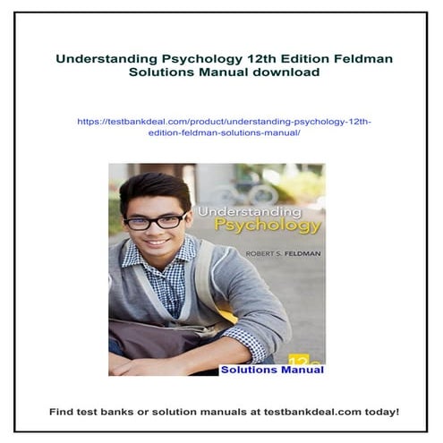 Understanding Psychology 12th Edition Feldman Solutions Manual