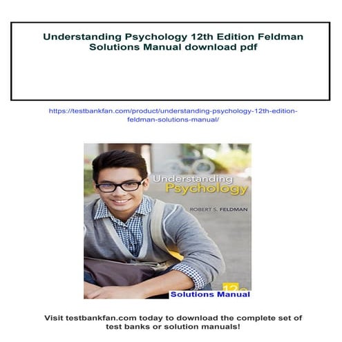 Understanding Psychology 12th Edition Feldman Solutions Manual