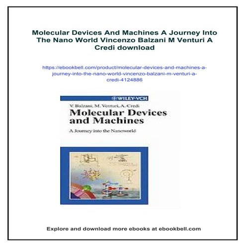 Molecular Devices And Machines A Journey Into The Nano World Vincenzo ...