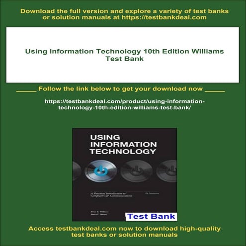 All chapter download Using Information Technology 11th Edition Williams ...