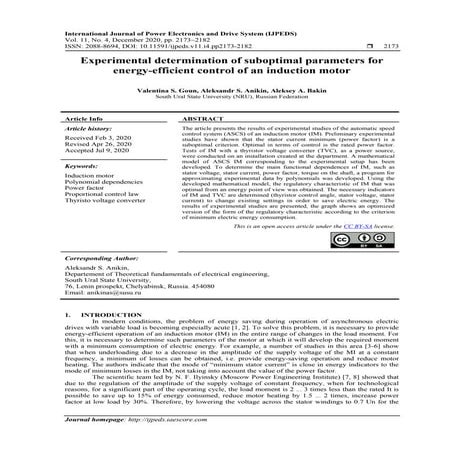 Experimental determination of suboptimal parameters for energy-efficient cont...