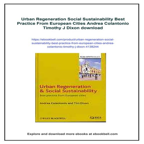 Urban Regeneration Social Sustainability Best Practice From European ...