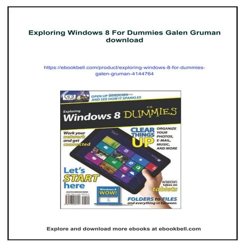 Exploring Windows 8 For Dummies Galen Gruman