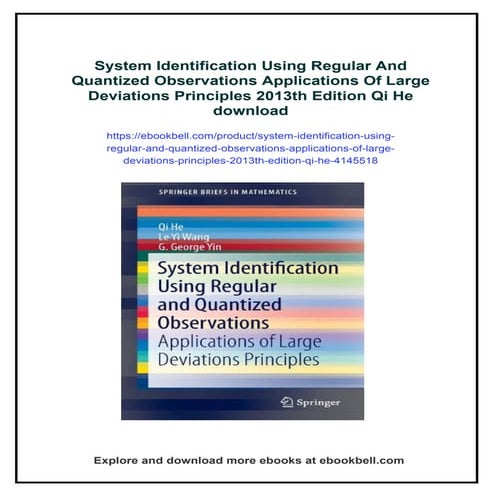 System Identification Using Regular And Quantized Observations Applications O...