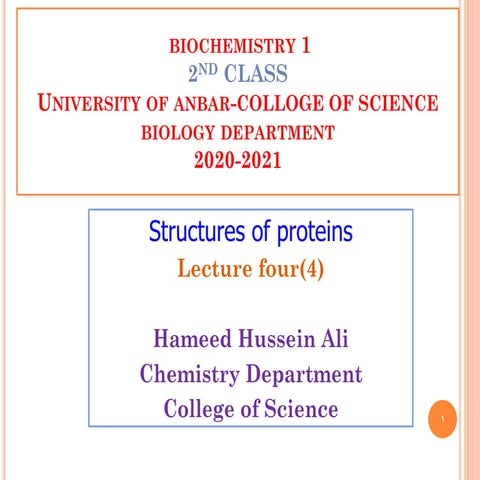 Protein misfolding amd hierarchy of proteins | PDF