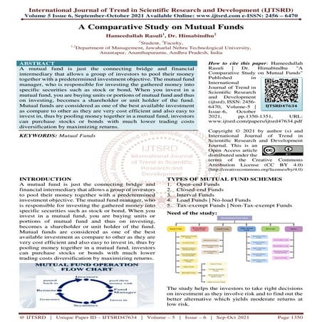 A Comparative Study on Mutual Funds | PDF