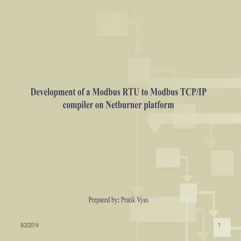 Development of a Modbus RTU to Modbus TCP/IP compiler | PPT