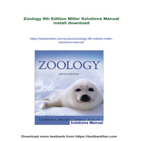 Zoology 9th Edition Miller Solutions Manual