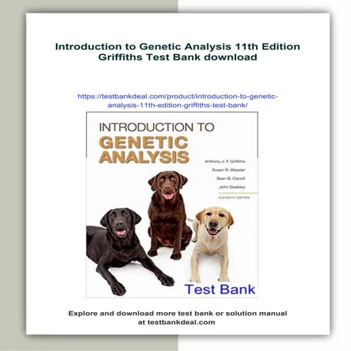 Introduction to Genetic Analysis 11th Edition Griffiths Test Bank