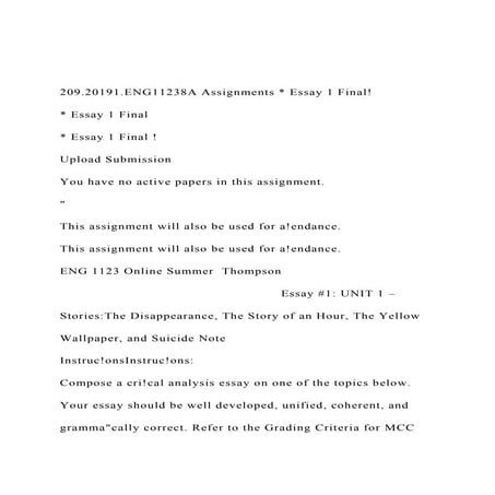 209.20191.ENG11238A Assignments  Essay 1 Final! Essay 1 .docx
