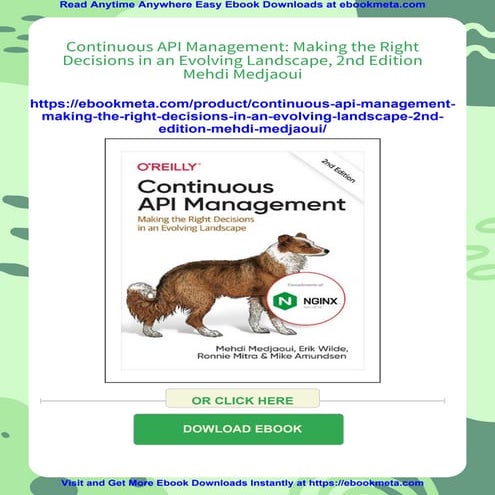 Continuous API Management: Making the Right Decisions in an Evolving Landscap...