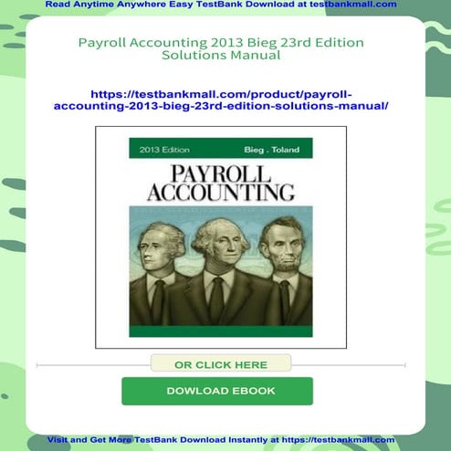 Payroll Accounting 2013 Bieg 23rd Edition Solutions Manual