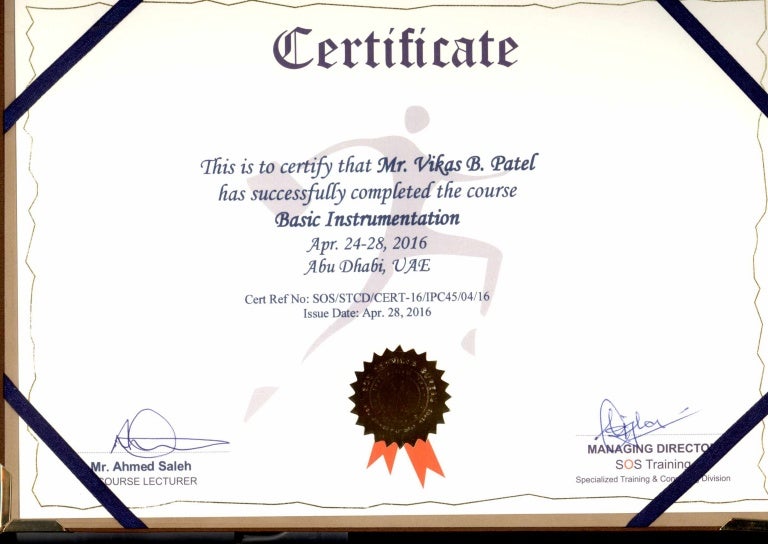 Basic Instrumentation Certificate.PDF