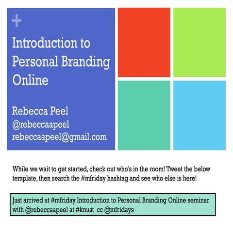 Intro to Personal Branding Online 