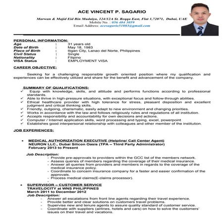 ACE Curriculum Vitae | DOC
