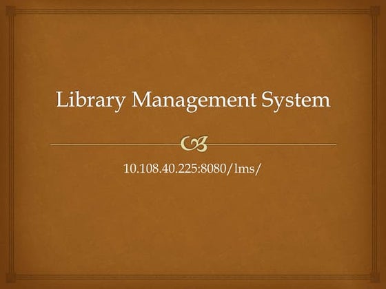 Online library management system | PPT