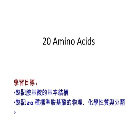 20 amino acids | PPT