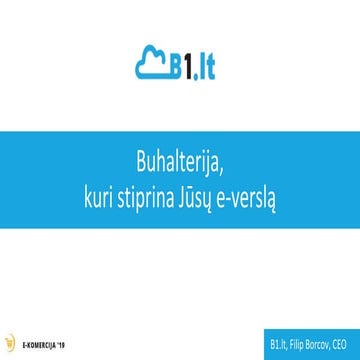 Filip Borcov - Buhalterija, kuri stiprina Jūsų e-verslą