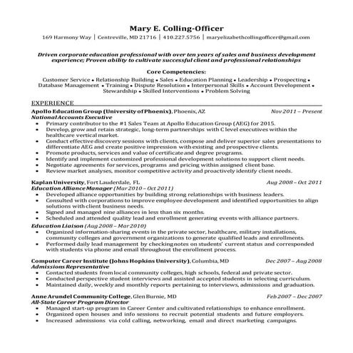 Colling-Officer Maryfinal final Resume