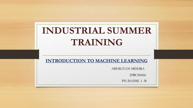 INTRODUCTION TO MACHINE LEARNING.pptx