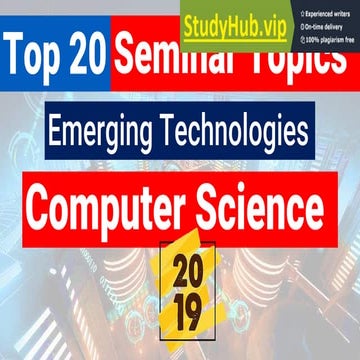 20 Best Seminar Topics For Computer Engineering 2019 | PDF