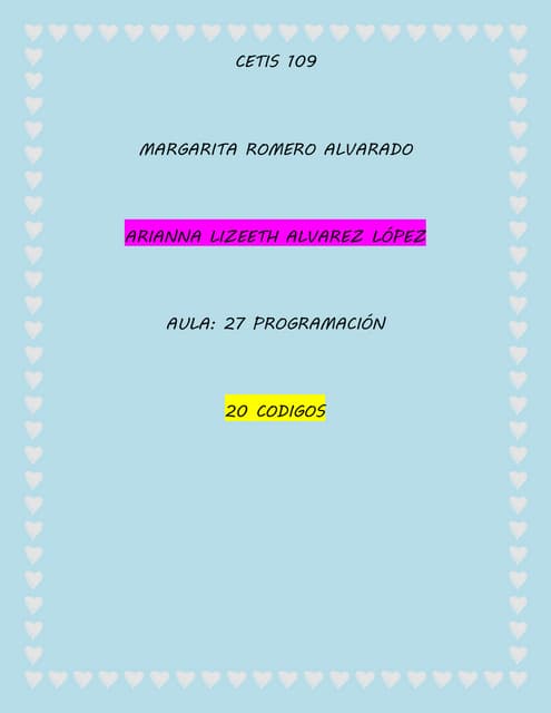 20 codigos