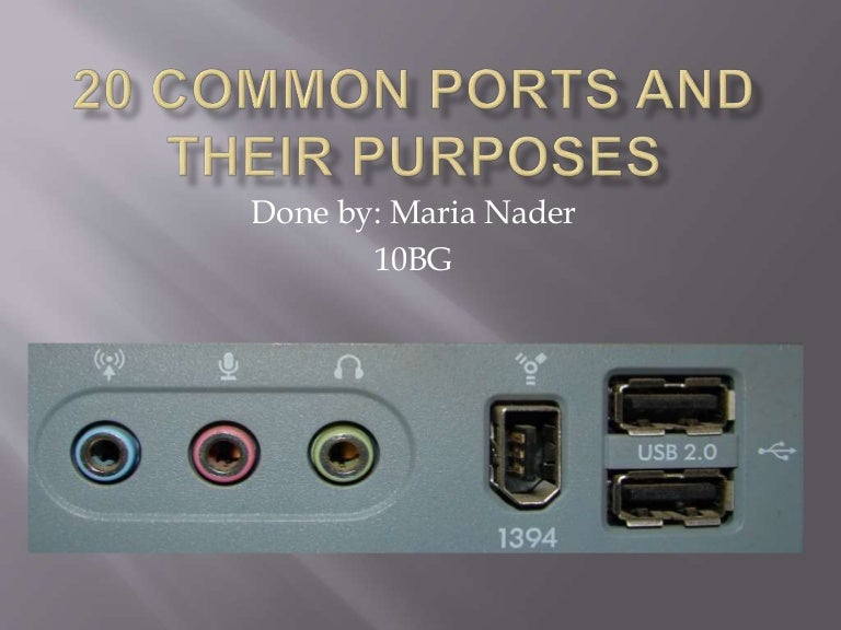 20 common ports and their purposes