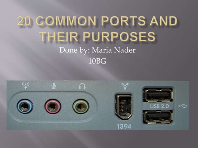 20 common ports and their purposes