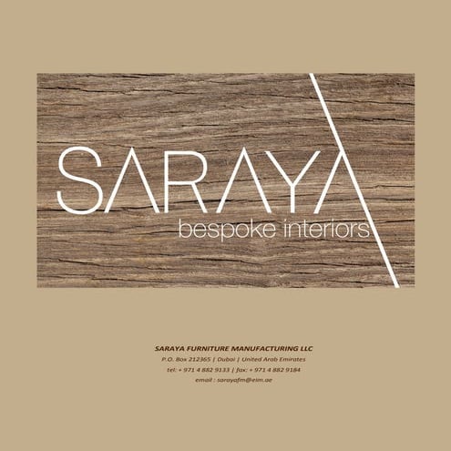 Pre-Qualification 2016 - SARAYA FURNITURE MANUFACTURING LLC