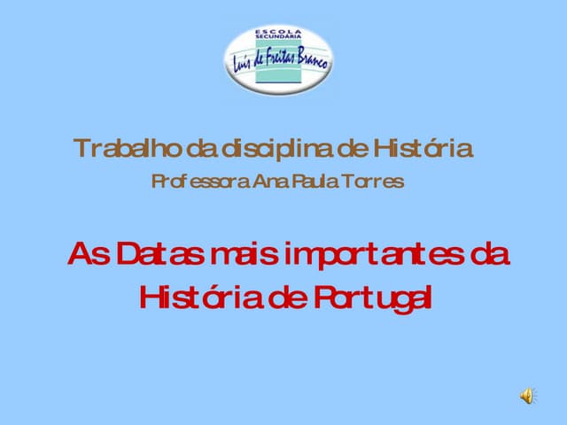 20 Datas Da HistóRia De Portugal
