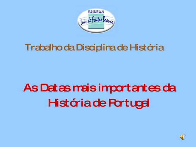 20  Datas Da  História De  Portugal