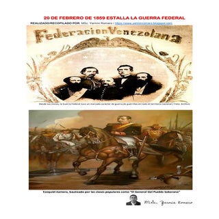 20 DE FEBRERO DE 1859 ESTALLA LA GU...