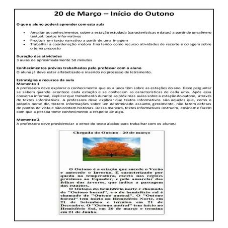 20 de março   início do outono