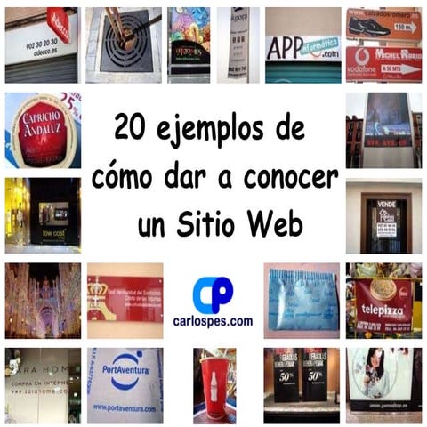20 ejemplos de como dar a conocer un sitio web