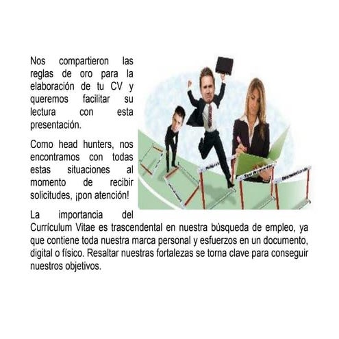 20 errores en un curriculum vitae