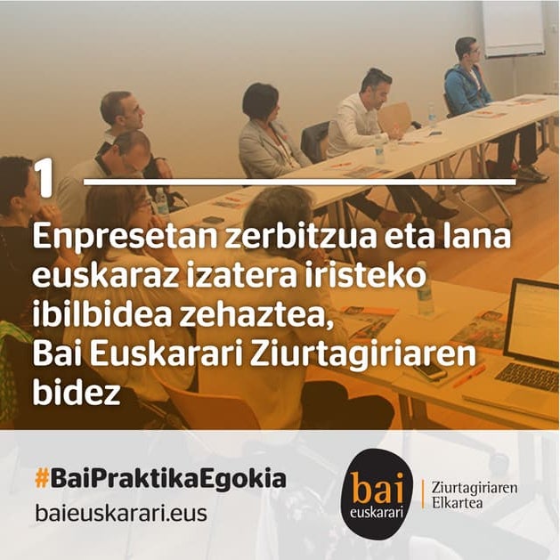 Praktika egokia eta eredugarria euskaraz #BaiPraktikaEgokia