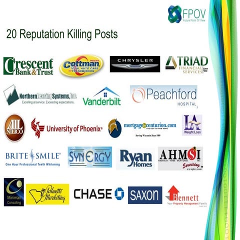  20 Reputation Killing Posts