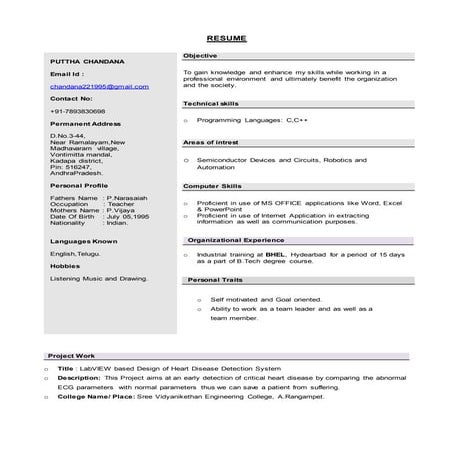Chanda Bell: Resume