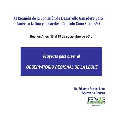 Observatorio Regional para el Sector Lácteo