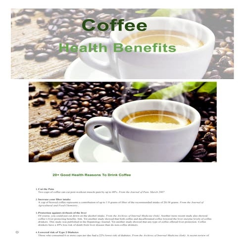 Coffee and Caffeine's Health Effects and Benefits | PPTX