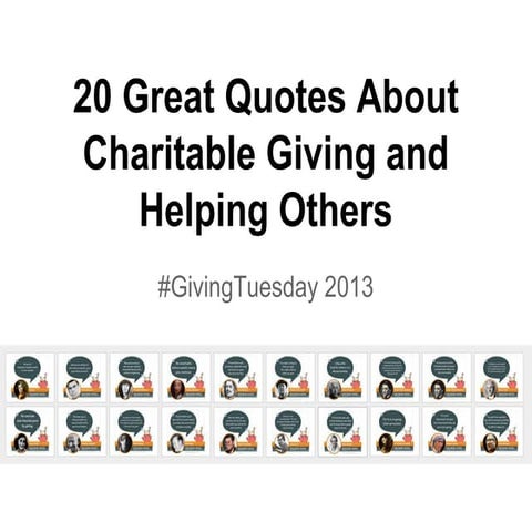 20 Great Quotes about Charitable Giving and Helping Others